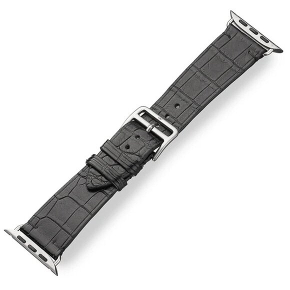 Unique Exotic Leather Strap – Genuine Alligator - Black Color